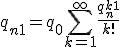 q_{n+1} = q_0 + \sum_{k=1}^\infty \frac{q_{n}^{k+1}}{k!}