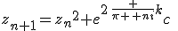 {\\z_{{n+1}}={z_{{n}}}^{2}+{e}^{2\,{\frac {\pi \,{\it ni}}{k}}}c\