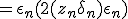 = \epsilon_n(2(z_n + \delta_n) + \epsilon_n)
