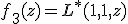 f_3(z)=L^*(1,1,z)