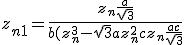 z_{n+1} = \frac{z_n + \frac{a}{\sqrt{3}}}{b(z_n^3 - \sqrt{3}az_n^2 + cz_n + \frac{ac}{\sqrt{3}})} + d